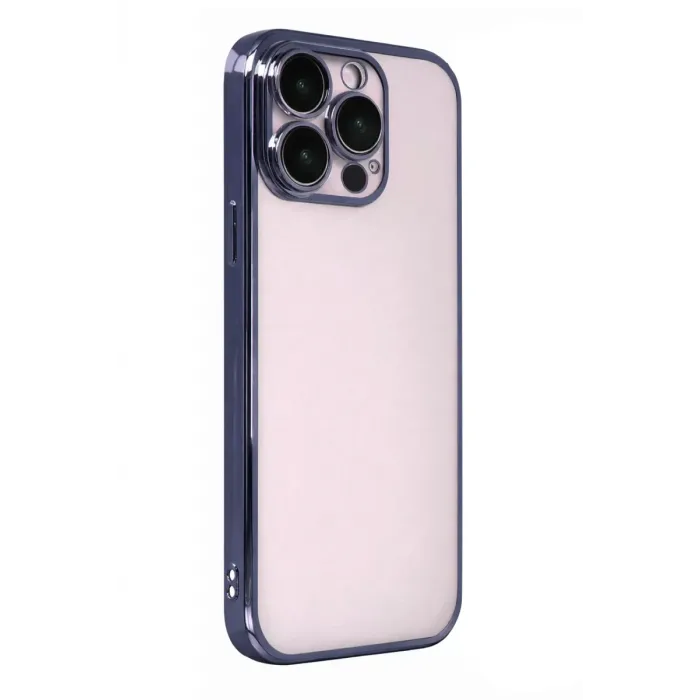 Newface Apple iPhone 15 Pro Max Razer Lensli Silikon - Lacivert