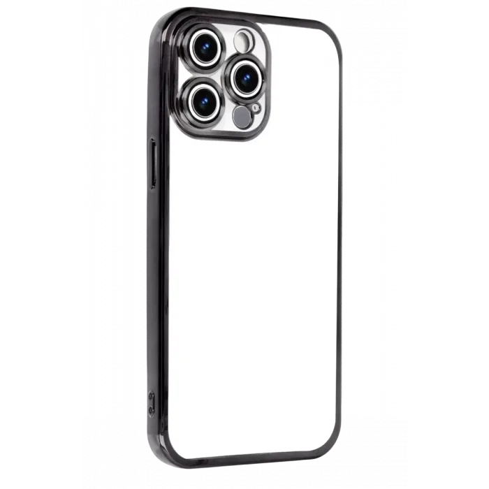 Newface Apple iPhone 15 Pro Max Razer Lensli Silikon - Siyah