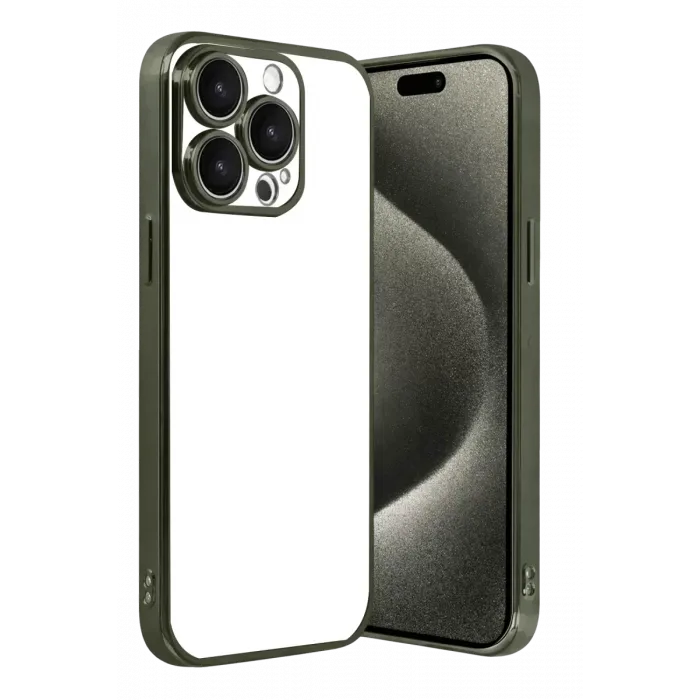 Newface Apple iPhone 15 Pro Max Razer Lensli Silikon - Yeşil