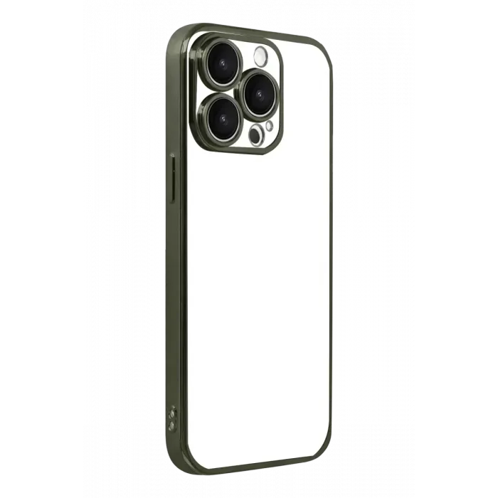 Newface Apple iPhone 15 Pro Max Razer Lensli Silikon - Yeşil