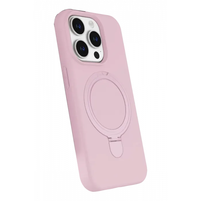 Newface Apple iPhone 15 Pro Max Regal Magsafe Standlı Kapak - Açık Pembe