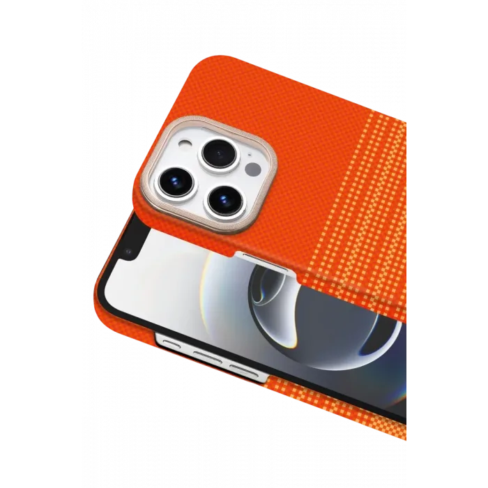 Newface Apple iPhone 15 Pro Max Vega Magsafe Kapak - Turuncu