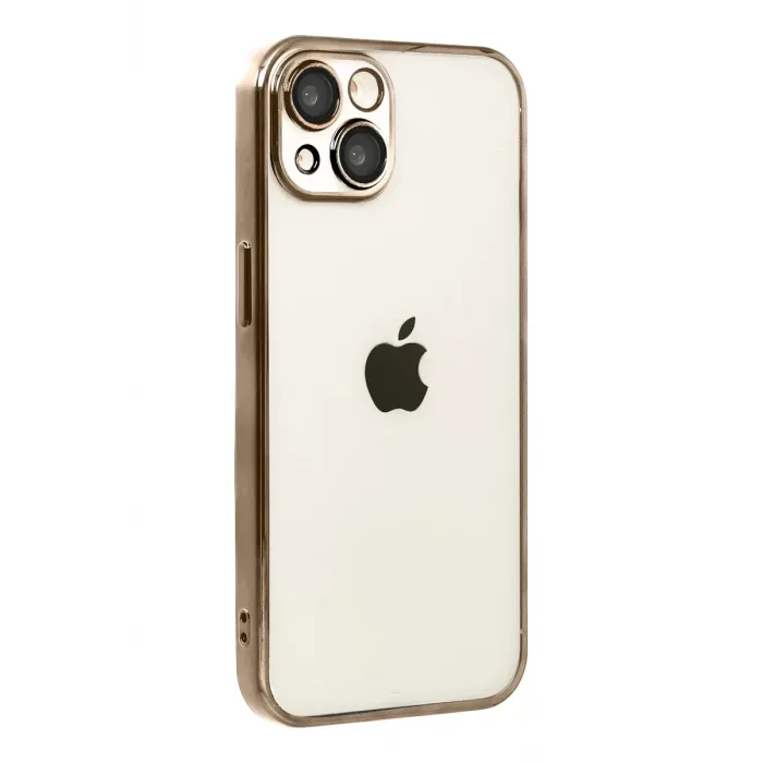 Newface Apple iPhone 15 Razer Lensli Silikon - Çöl Titanyum
