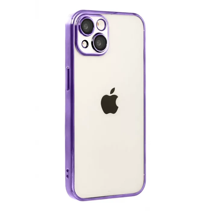 Newface Apple iPhone 15 Razer Lensli Silikon - Mor