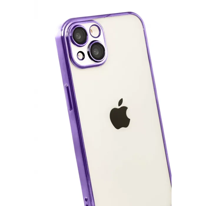 Newface Apple iPhone 15 Razer Lensli Silikon - Mor