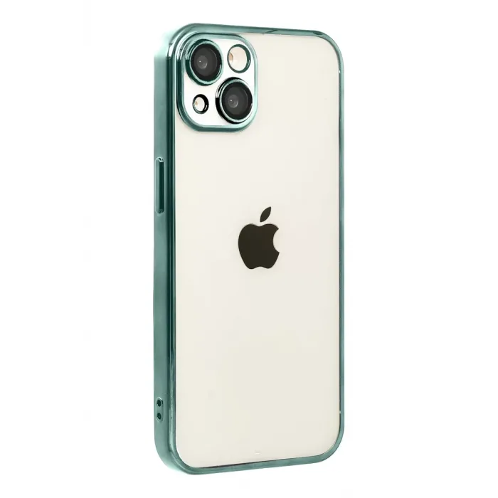 Newface Apple iPhone 15 Razer Lensli Silikon - Yeşil