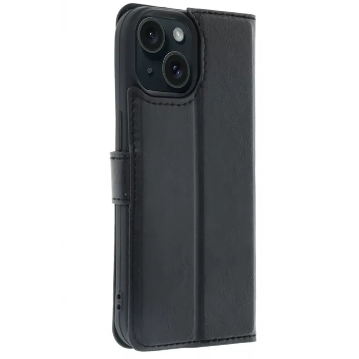 Newface Apple iPhone 15 Trend S Plus Kapaklı Kılıf - Siyah