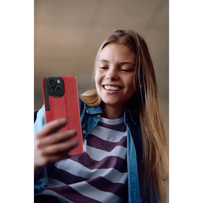 Newface Apple iPhone 15 Trend S Plus Kapaklı Kılıf - Siyah