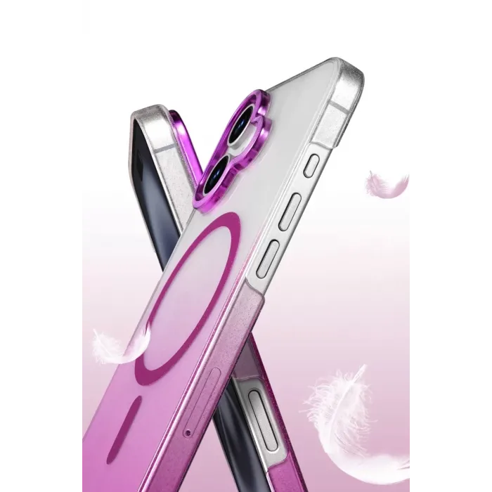 Newface Apple iPhone 16 Glossy Magsafe Kapak - Çöl Titanyum