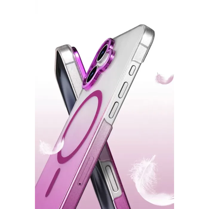 Newface Apple iPhone 16 Glossy Magsafe Kapak - Mavi