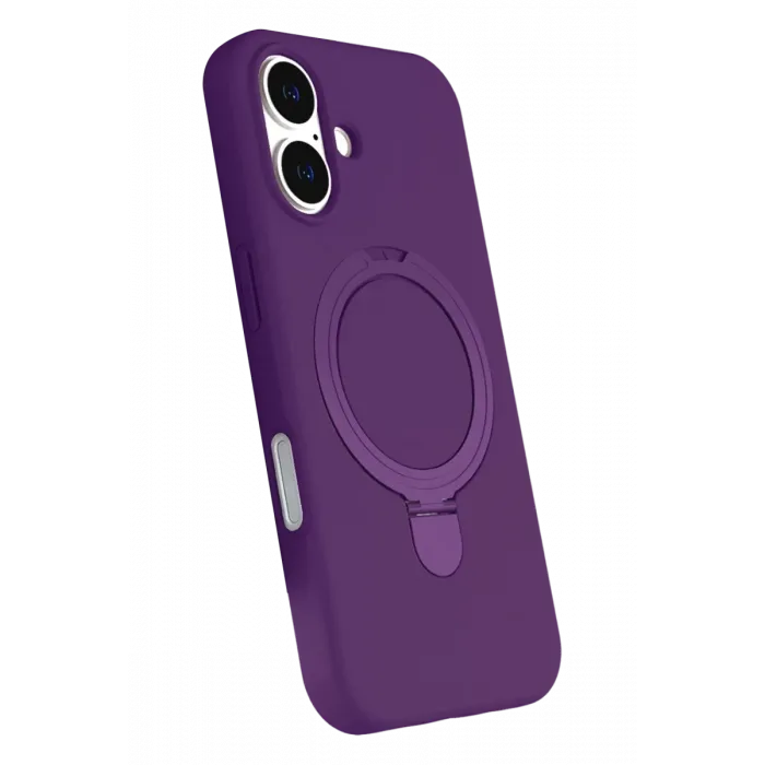 Newface Apple iPhone 16 Plus Regal Magsafe Standlı Kapak - Derin Mor