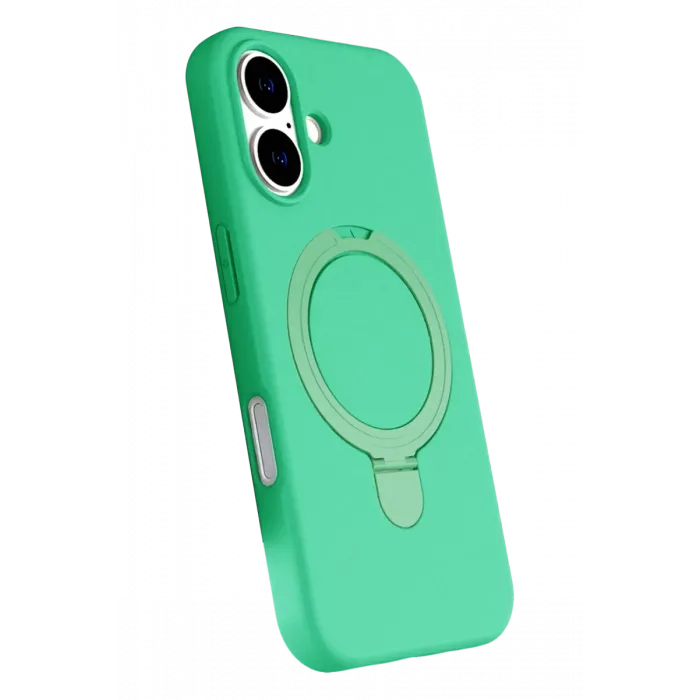 Newface Apple iPhone 16 Plus Regal Magsafe Standlı Kapak - Yeşil