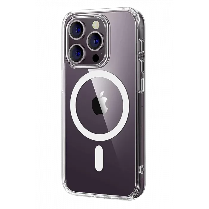 Newface Apple iPhone 16 Pro Max Combo Sert Şeffaf Magsafe Kapak - Şeffaf