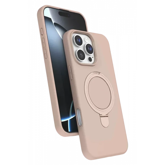 Newface Apple iPhone 16 Pro Max Regal Magsafe Standlı Kapak - Çöl Titanyum