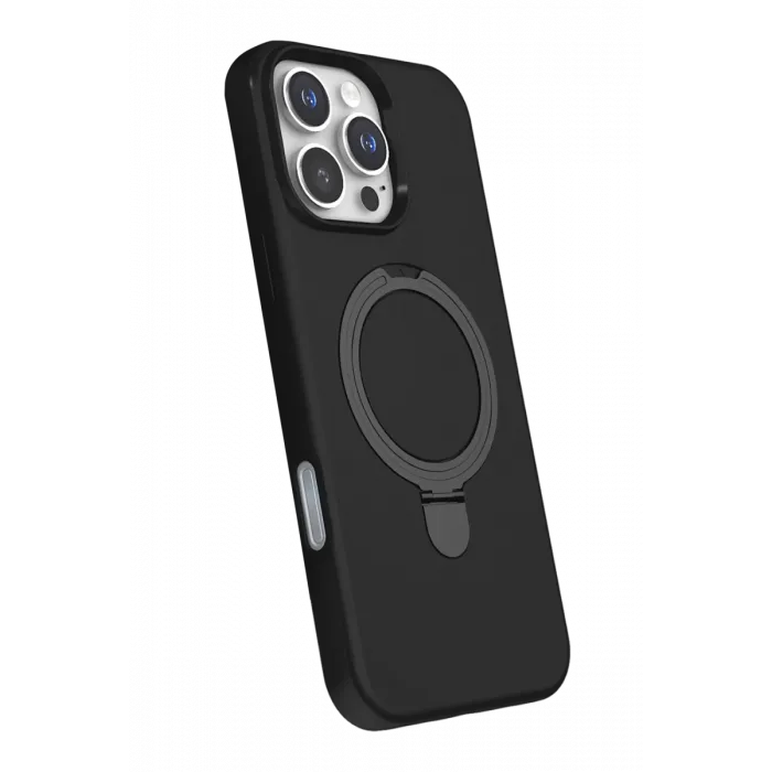 Newface Apple iPhone 16 Pro Max Regal Magsafe Standlı Kapak - Siyah