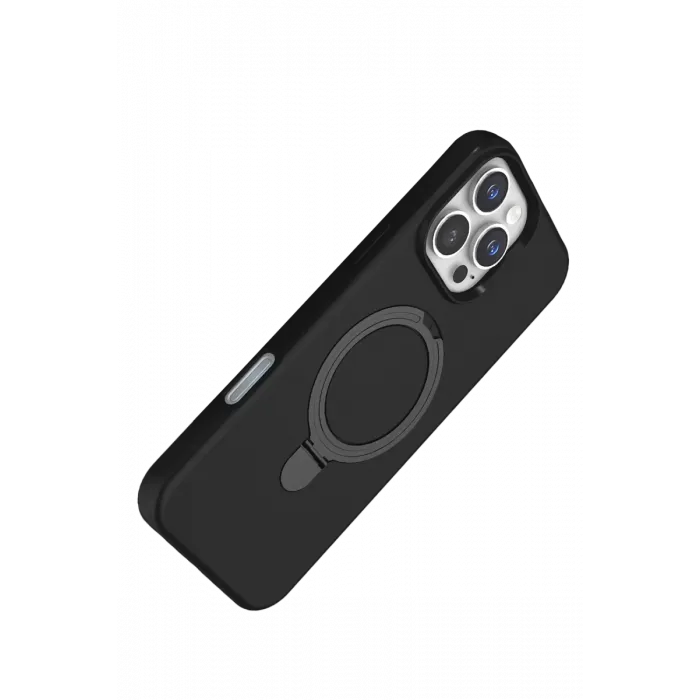 Newface Apple iPhone 16 Pro Max Regal Magsafe Standlı Kapak - Siyah