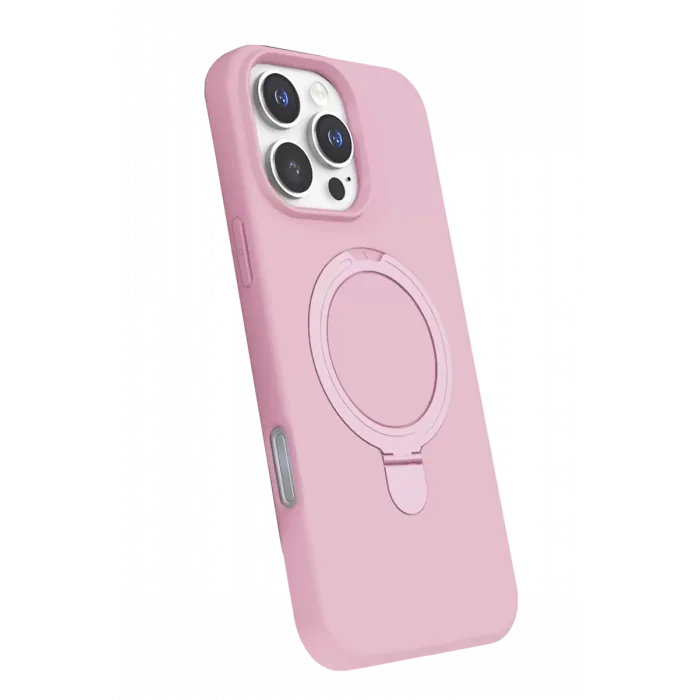 Newface Apple iPhone 16 Pro Regal Magsafe Standlı Kapak - Açık Pembe