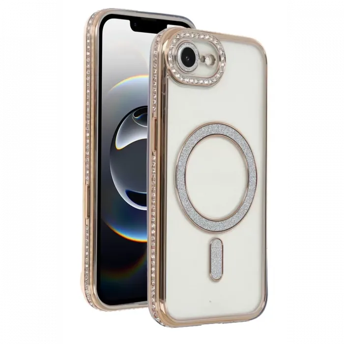 Newface Apple iPhone 16E Joke Simli Magneticsafe Kılıf - Gold