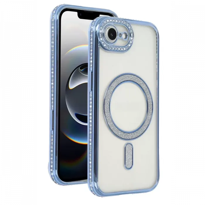 Newface Apple iPhone 16E Joke Simli Magneticsafe Kılıf - Mavi