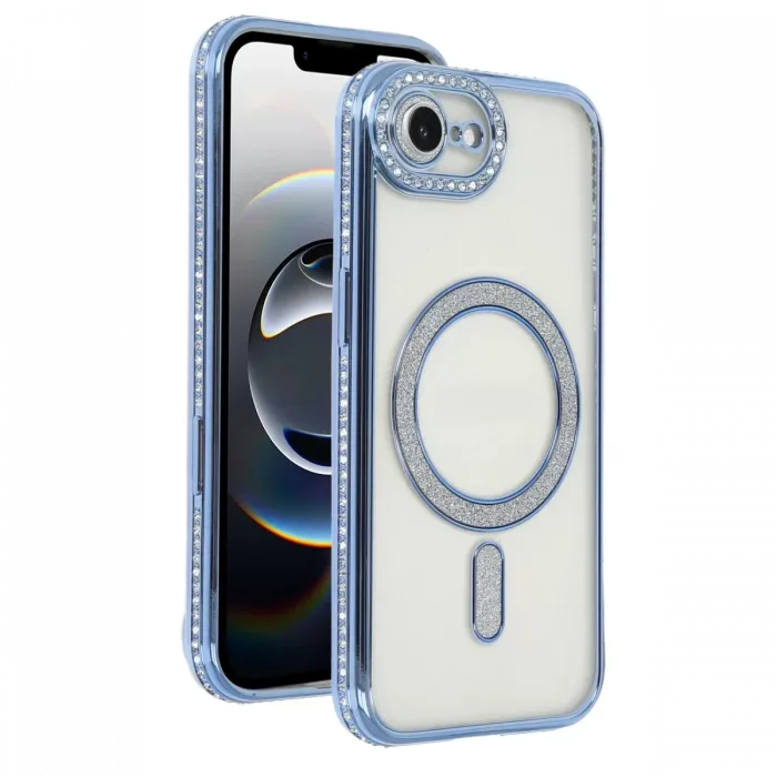 Newface Apple iPhone 16E Joke Simli Magneticsafe Kılıf - Mavi