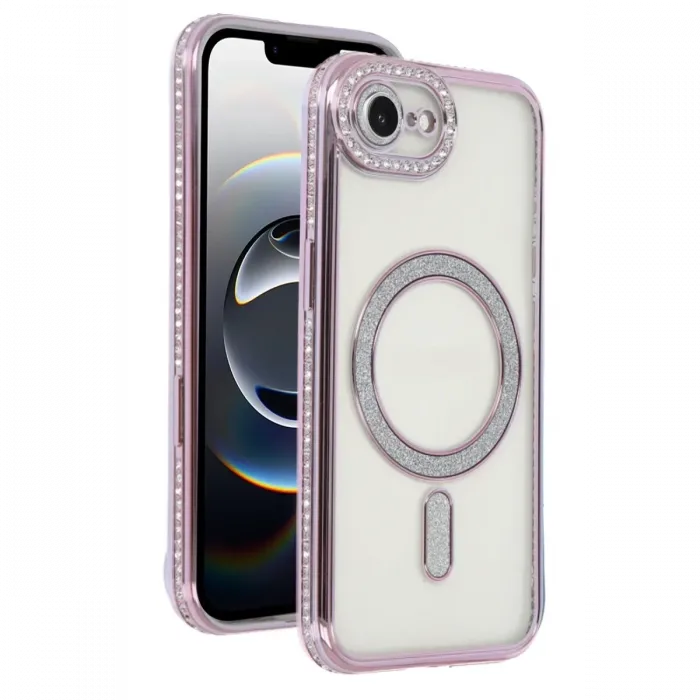 Newface Apple iPhone 16E Joke Simli Magneticsafe Kılıf - Pembe