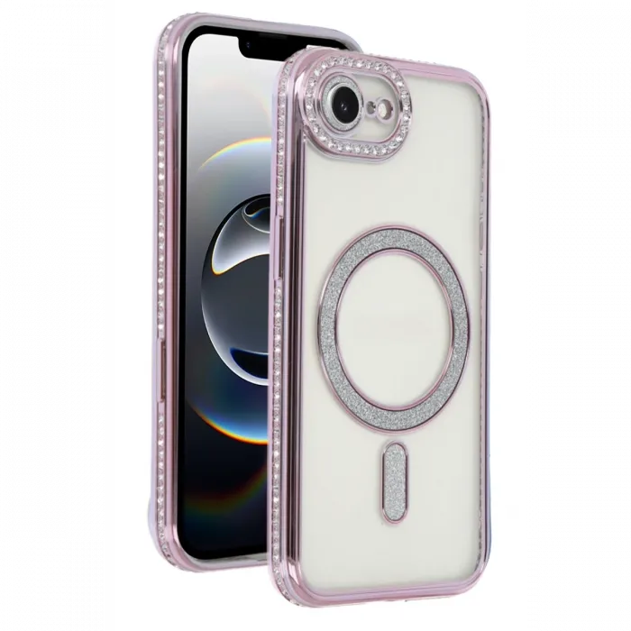 Newface Apple iPhone 16E Joke Simli Magneticsafe Kılıf - Pembe