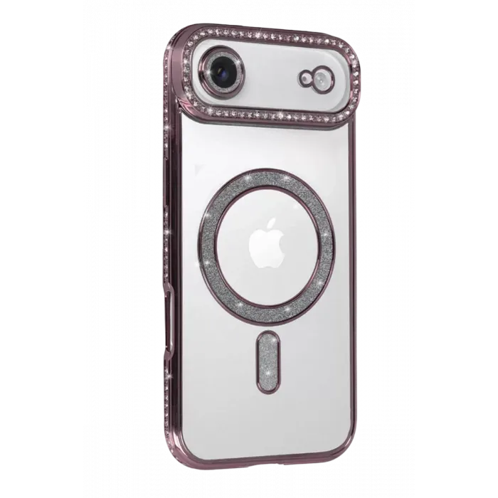 Newface Apple iPhone 17 Air Joke Simli Magneticsafe Kılıf - Pembe