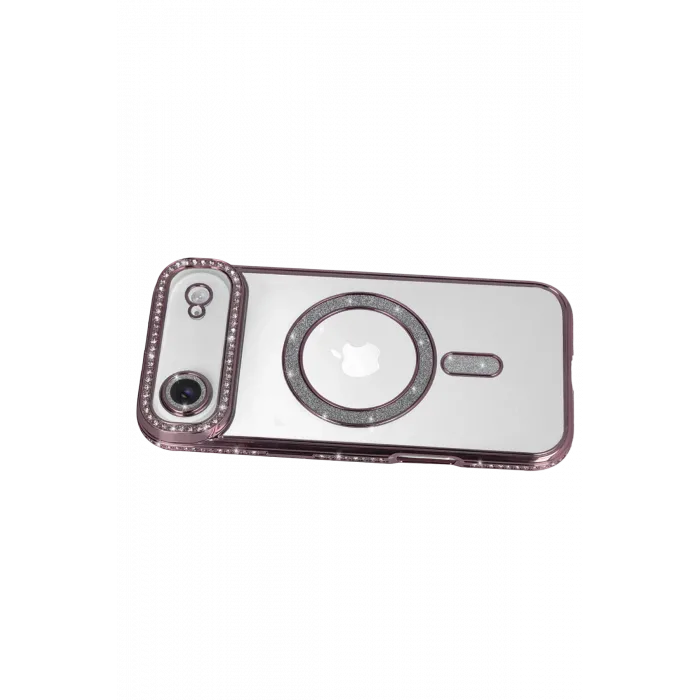 Newface Apple iPhone 17 Air Joke Simli Magneticsafe Kılıf - Pembe