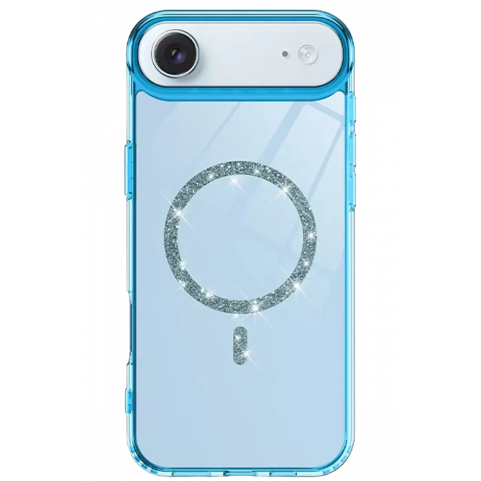 Newface Apple iPhone 17 Air Live Diamond Magsafe Kapak - Mavi