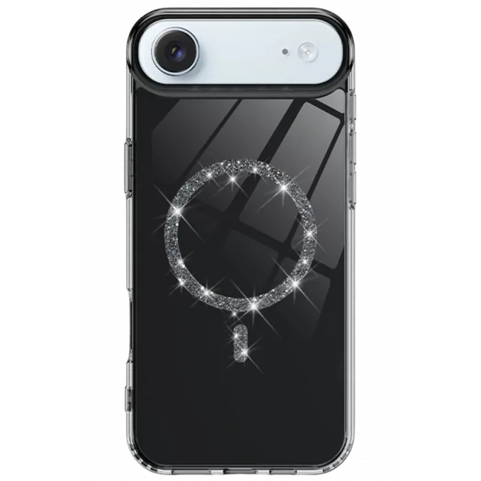 Newface Apple iPhone 17 Air Live Diamond Magsafe Kapak - Siyah