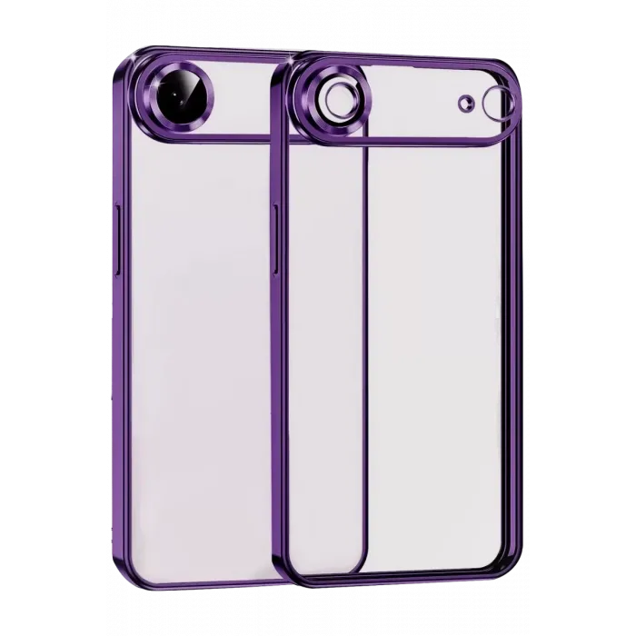Newface Apple iPhone 17 Air Razer Lensli Silikon - Açık Mor