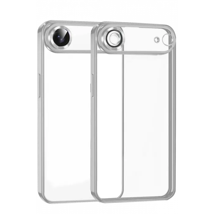 Newface Apple iPhone 17 Air Razer Lensli Silikon - Gümüş
