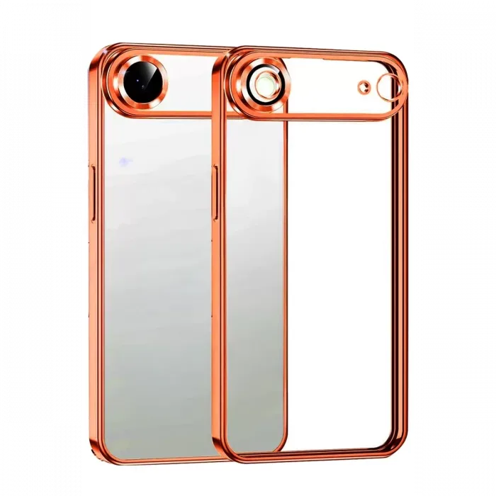 Newface Apple iPhone 17 Air Razer Lensli Silikon - Turuncu