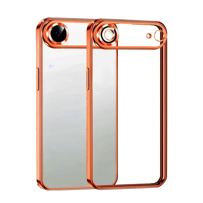 Newface Apple iPhone 17 Air Razer Lensli Silikon - Turuncu