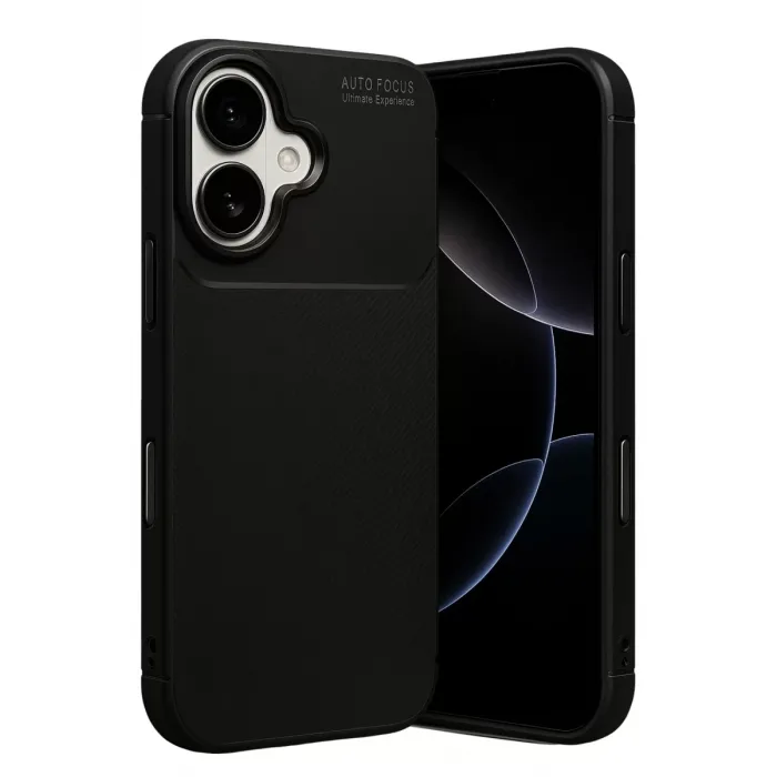 Newface Apple iPhone 17 Auto Focus Karbon Kapak - Siyah