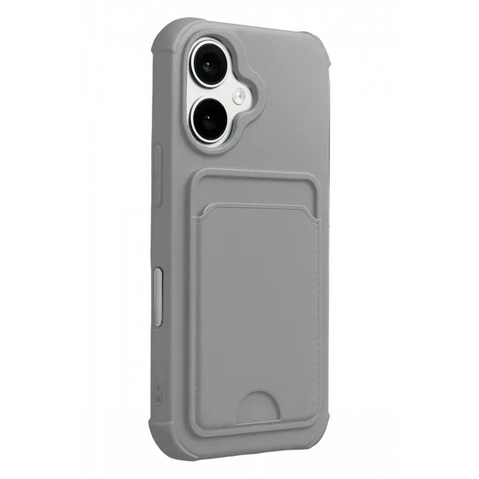 Newface Apple iPhone 17 Kelvin Kartvizitli Silikon - Gri