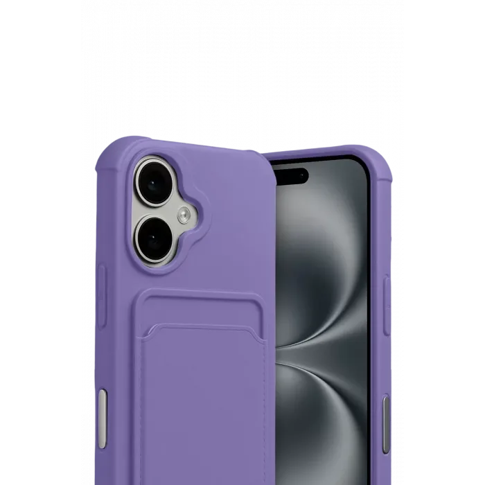Newface Apple iPhone 17 Kelvin Kartvizitli Silikon - Lila
