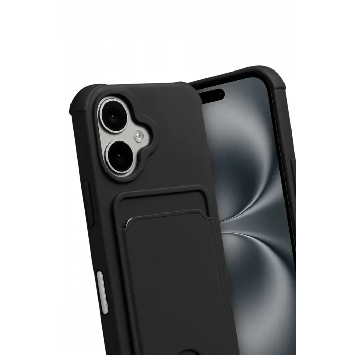 Newface Apple iPhone 17 Kelvin Kartvizitli Silikon - Siyah