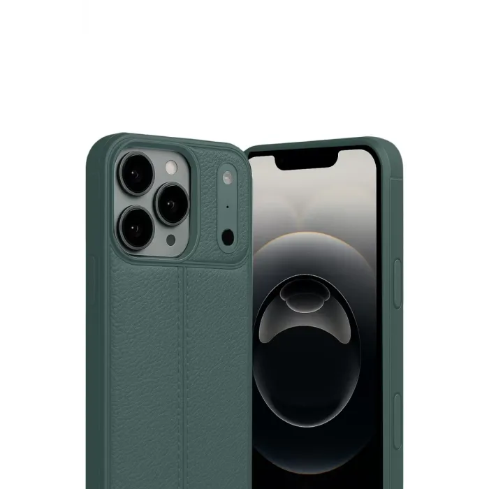 Newface Apple iPhone 17 Pro Auto Focus Kapak - Koyu Yeşil