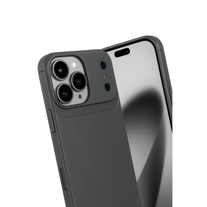 Newface Apple iPhone 17 Pro Auto Focus Karbon Kapak - Gri