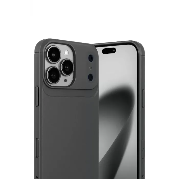 Newface Apple iPhone 17 Pro Auto Focus Karbon Kapak - Gri