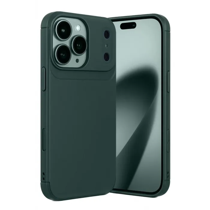 Newface Apple iPhone 17 Pro Auto Focus Karbon Kapak - Koyu Yeşil