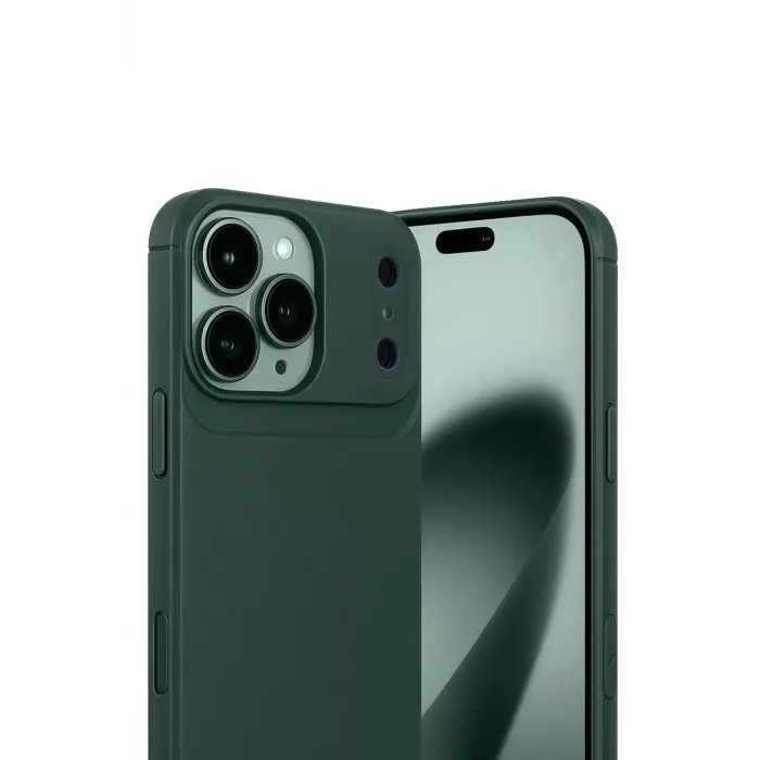 Newface Apple iPhone 17 Pro Auto Focus Karbon Kapak - Koyu Yeşil