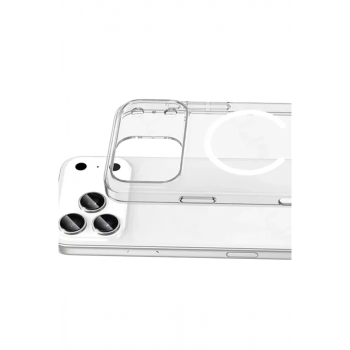 Newface Apple iPhone 17 Pro Combo Sert Şeffaf Magsafe Kapak - Şeffaf