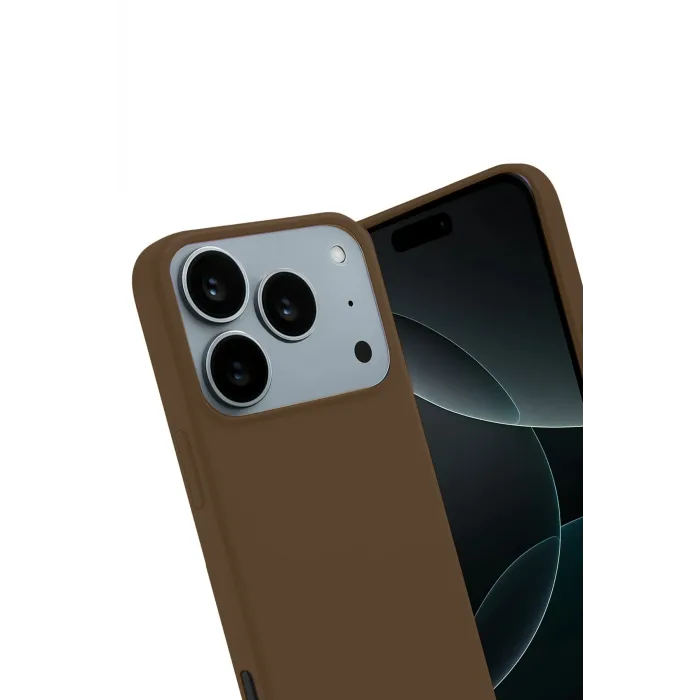 Newface Apple iPhone 17 Pro First Silikon - Kahverengi