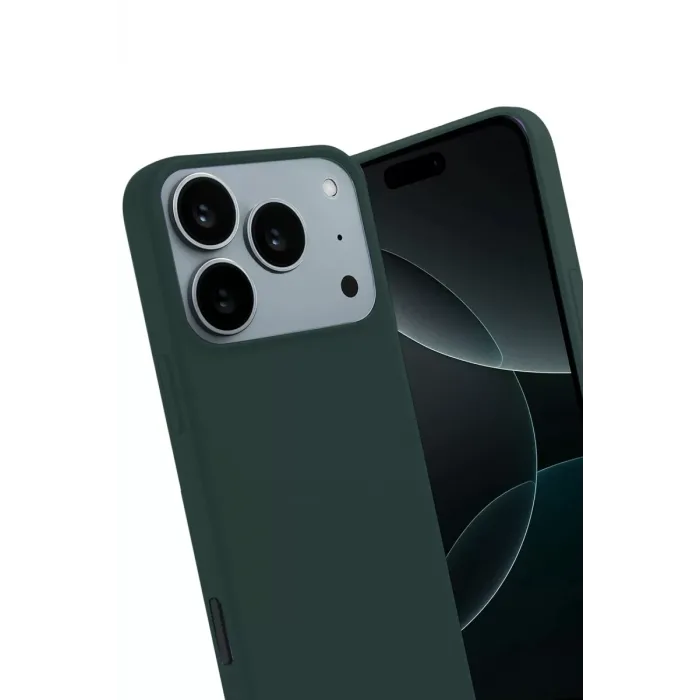 Newface Apple iPhone 17 Pro First Silikon - Koyu Yeşil