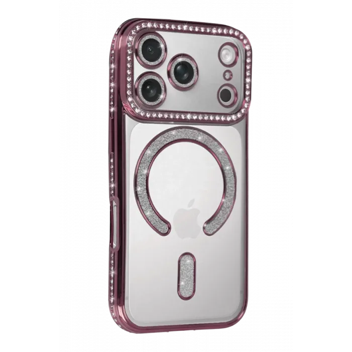 Newface Apple iPhone 17 Pro Joke Simli Magneticsafe Kılıf - Pembe
