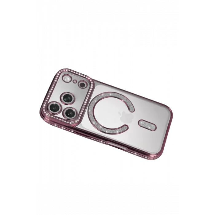 Newface Apple iPhone 17 Pro Joke Simli Magneticsafe Kılıf - Pembe