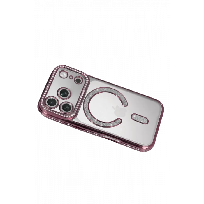 Newface Apple iPhone 17 Pro Joke Simli Magneticsafe Kılıf - Pembe