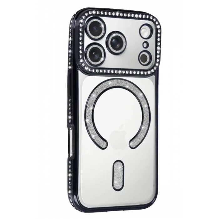 Newface Apple iPhone 17 Pro Joke Simli Magneticsafe Kılıf - Siyah